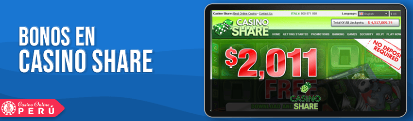 casino share bonus