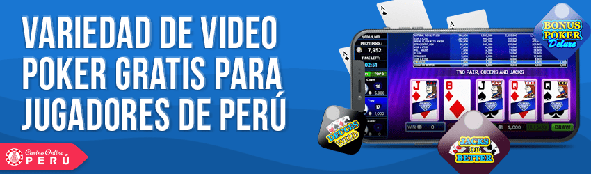 variedad de video poker gratis para jugadores de peru